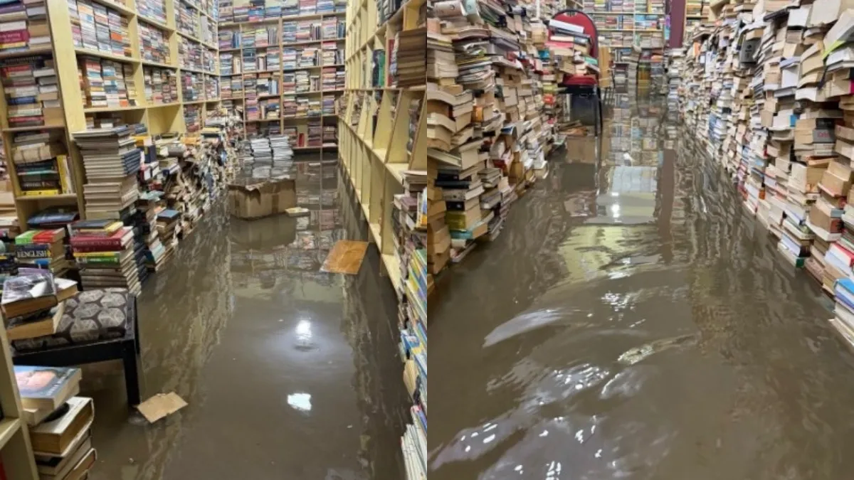 5,000 किताबें एक रात में हुईं बर्बाद, बेंगलुरु के ‘द बुकवर्म’ में भारी बारिश से आई बाढ़ ने मचाई तबाही