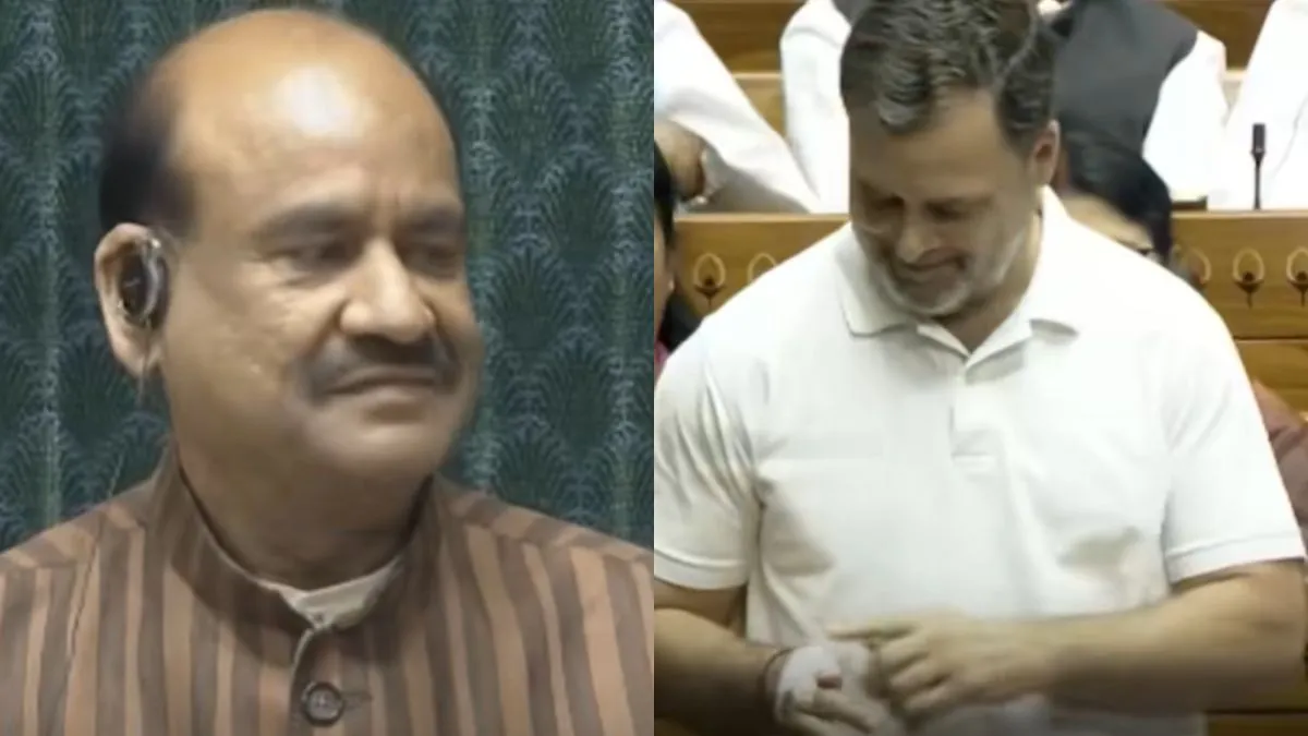 लोकसभा में ओम बिरला ने पूछा, ‘हाथ में क्या हो गया?’, जानें पट्टी बांधे राहुल गांधी ने क्या कहा