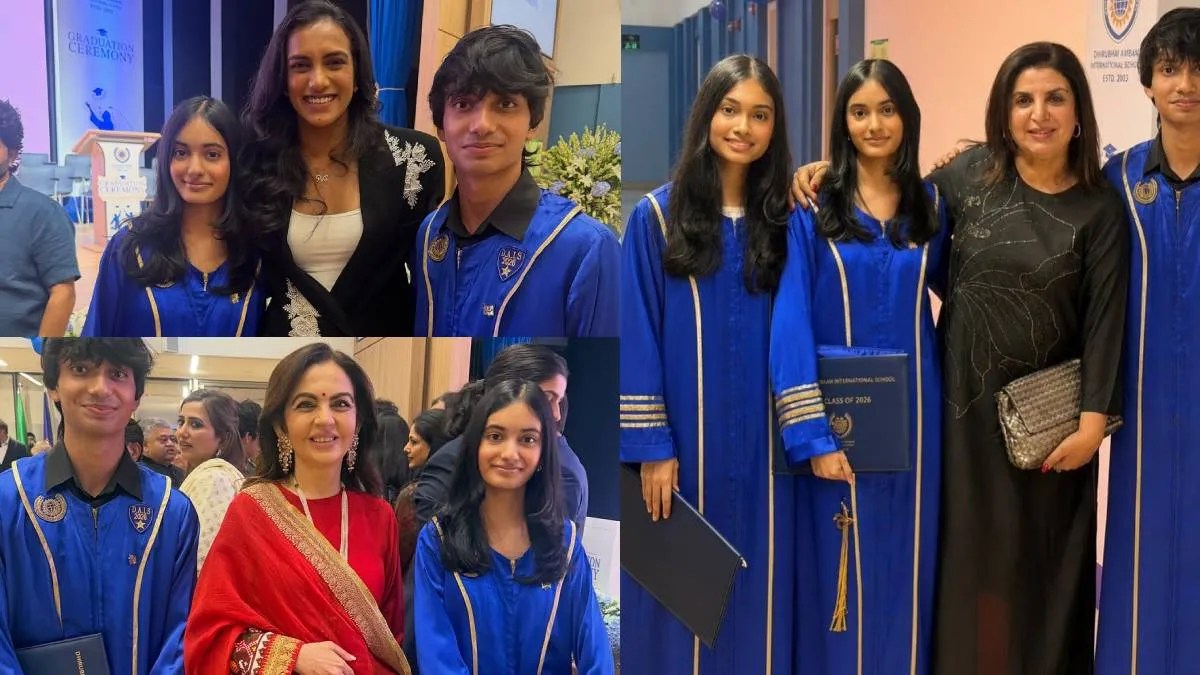 फराह खान के ट्रिपलेट्स जार, डिवा-अन्या हुए ग्रेजुएट, कॉन्वोकेशन में इमोशनल हुईं डायरेक्टर, नीता अंबानी संग दिए पोज