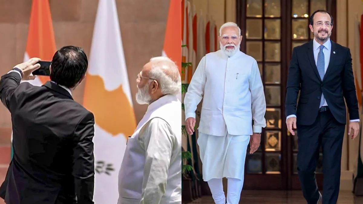 PM मोदी के साथ सेल्फी लेकर खुश हो गए साइप्रस के राष्ट्रपति, VIDEO में देखें उनकी खुशी