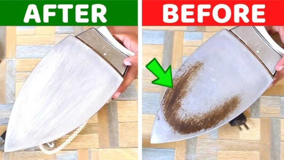 प्रेस की तली पर चिपकी हुई प्लास्टिक या गंदगी कैसे साफ करें?