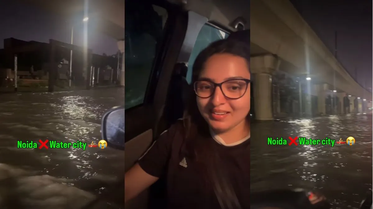 ‘नाव लानी चाहिए थी…’ बारिश में डूबे नोएडा सेक्टर-18 को देख महिला का रिएक्शन वायरल, Video Viral