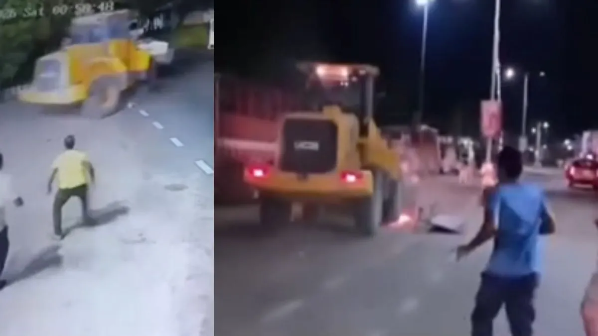 मालिक से विवाद हुआ तो JCB ही लेकर भाग गया ड्राइवर, कई थानों की पुलिस करती रही पीछा; बैरिकेड्स तोड़कर हुआ फरार